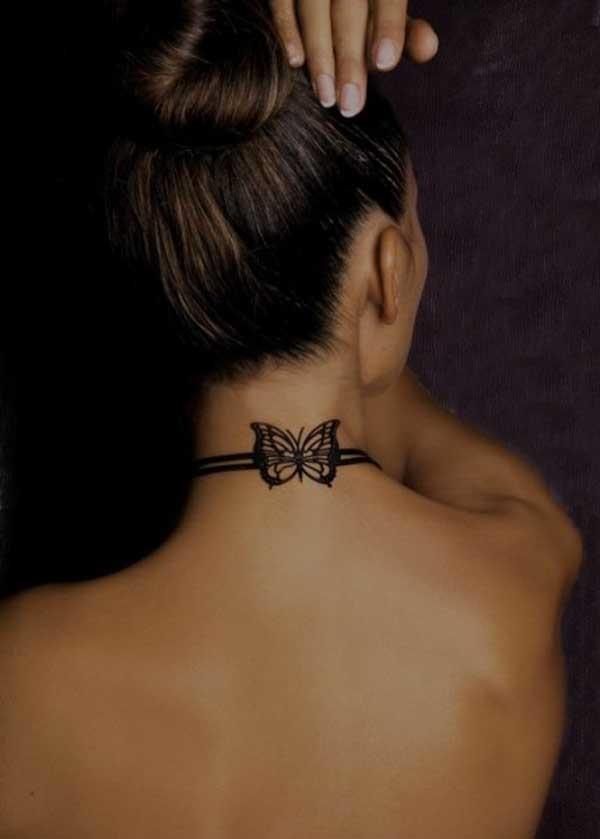 sommerfuglhals tatovering-for jenter