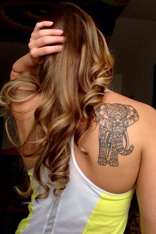 elefant tatovering for kvinner