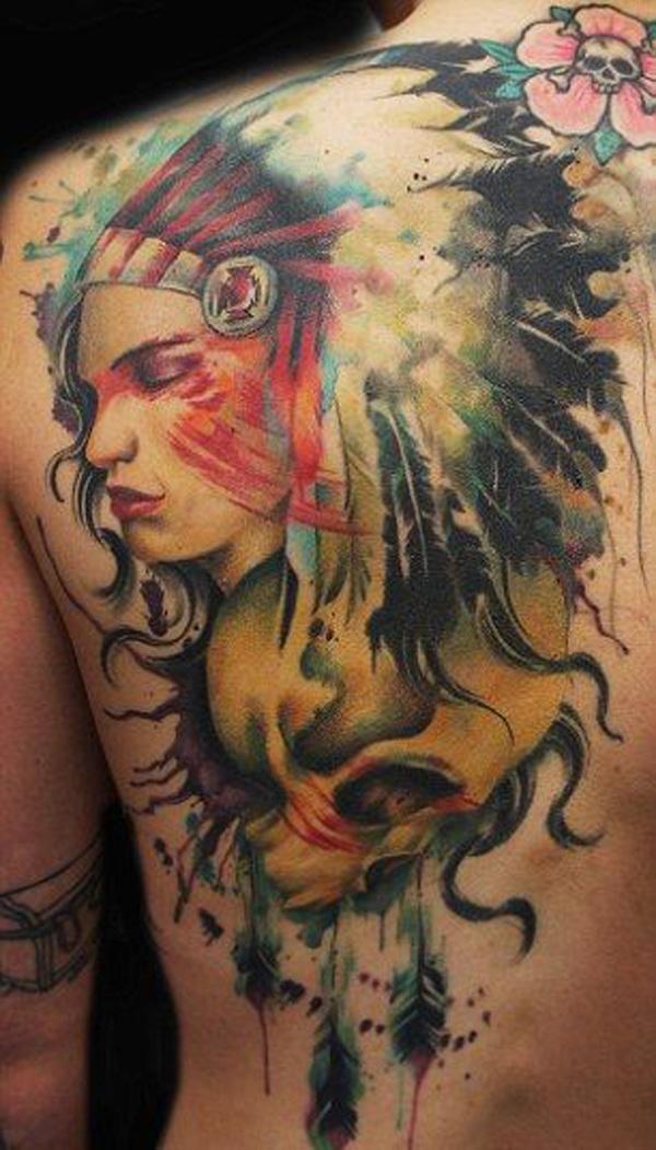 Indián ihlette tetoválás Jay Freestyle