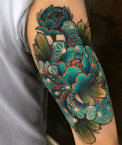 blomst tatovering 21