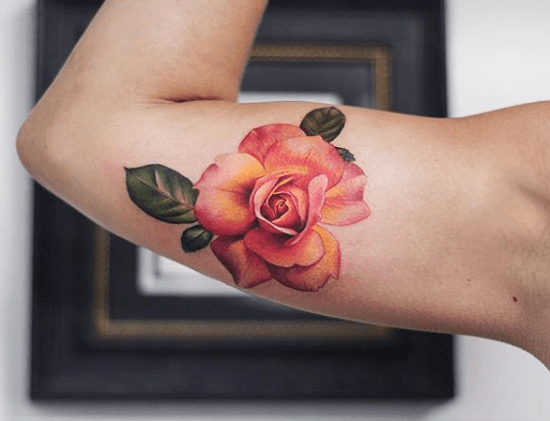 blomst tatovering 28
