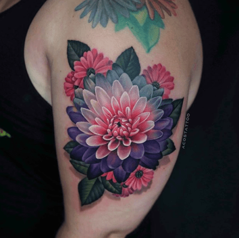 blomst tatovering 2