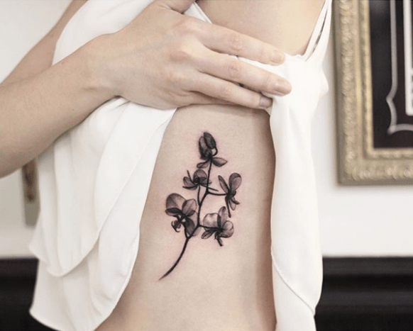 blomst tatovering 30