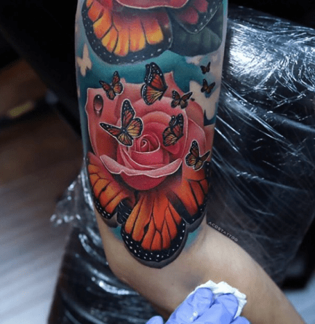 blomst tatovering 4