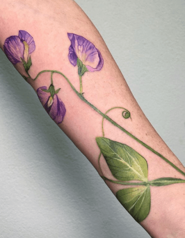 blomst tatovering 61