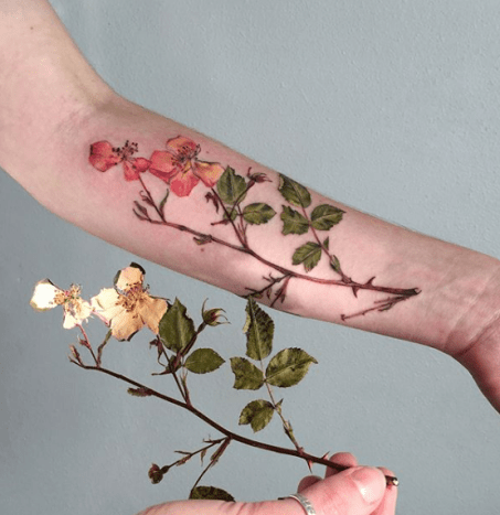blomst tatovering 63