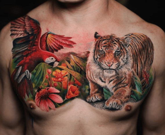 tetoválás, tetoválóművész, tetoválóművészet, tetoválás tervezés, tetoválás ihletés, oroszlán tetoválás, tigris tetoválás, tintával, inkedmag