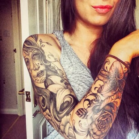 inked mag, tatoveringsinspirasjon, tatoveringskunst, tatoveringsdesign, feminint erme, ermetatovering, tatovør