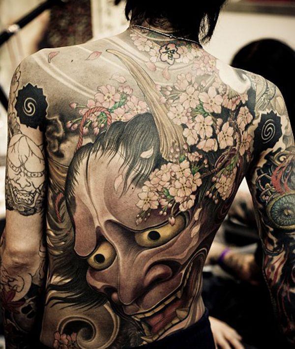 Japán démon tetoválás