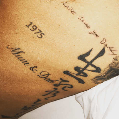 David Beckham tetoválása 1975