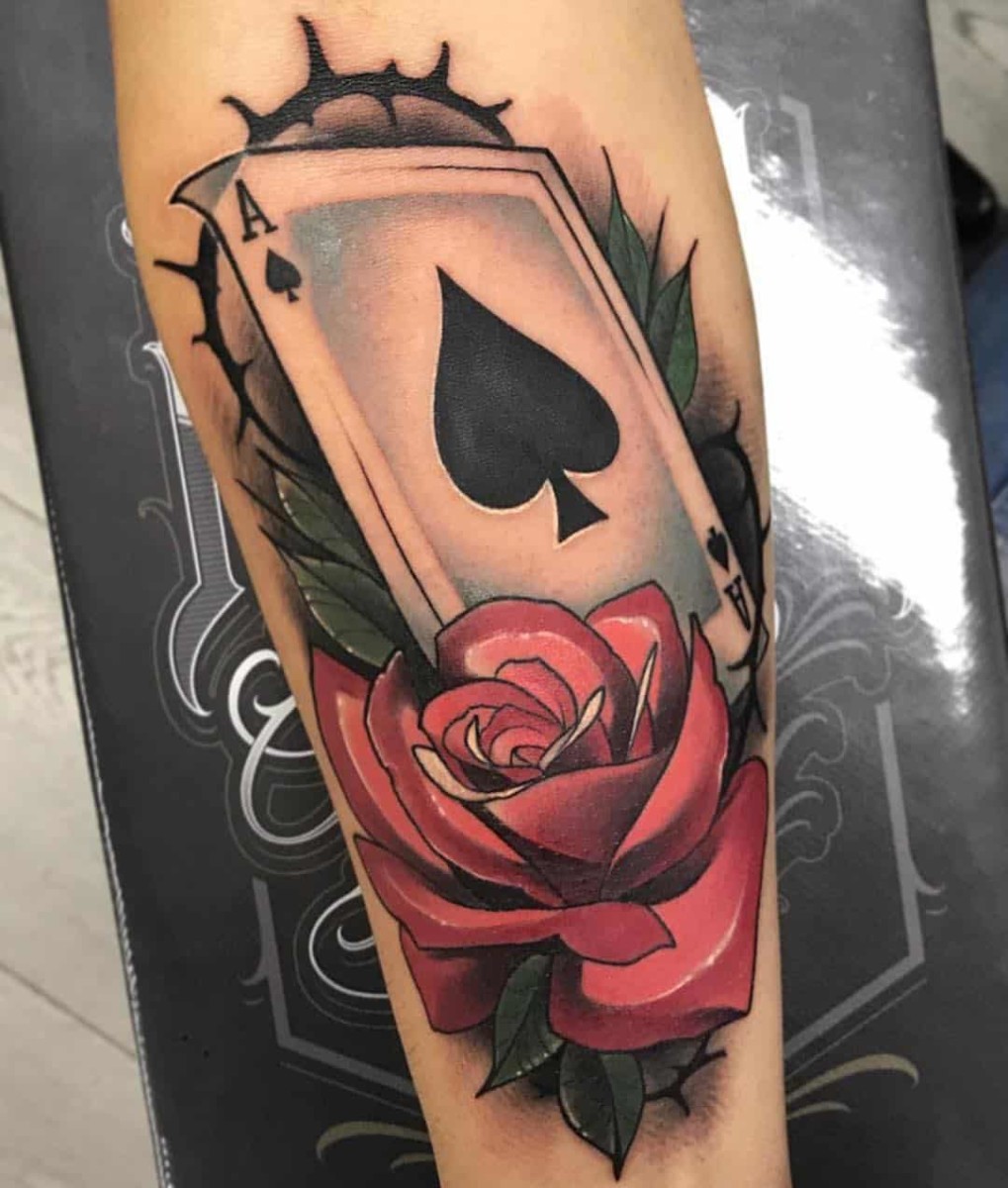 ace-of-spades-tattoo-rose-by-@estepa_tattoo