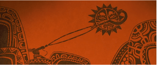 Mauis tatoveringer skryter av sine bedrifter, inkludert denne der han blir vist å senke solen med fiskekroken. Legenden sier at solen ble bremset av å gå ned, slik at Mauis folk kunne få mer arbeid utført.
