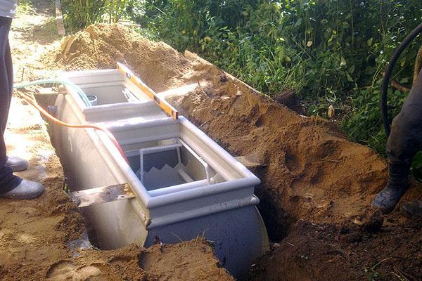 septic tank installatie