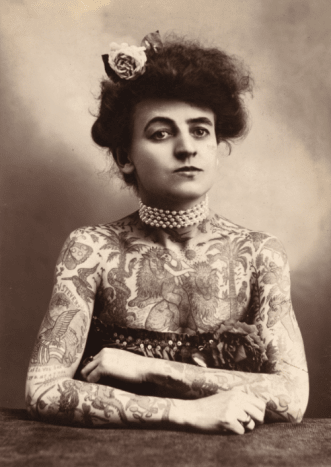 maude wagner klasszikus tetovált nő