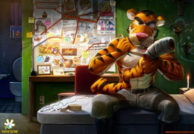 Itt van Tigris, aki a Nagy Mézesfazék -rablás megoldása közepette javítja a farkát. Még Roo sem biztonságos.