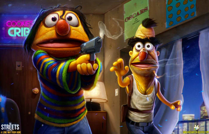 Úgy tűnik, Bert és Ernie tévedtek, amikor a Cookie's Briben kívül lőttek. De hé, ez némi nézet. (Vegye figyelembe a süti ajtó gombját is.)