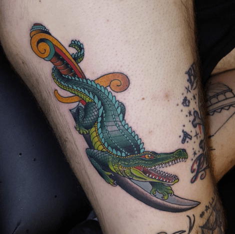 A kard nem illik a gatorhoz. Tetoválás: Chris Cautillo