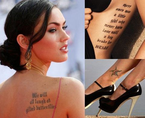 Celebrity Tetoválások - A leghíresebb Celeb Tetoválások