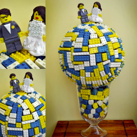 Lego bryllupskake? #Godkjent. Laget av @chocally_treats