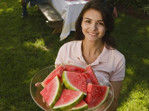 Zoet geurende watermeloen zonder nerven