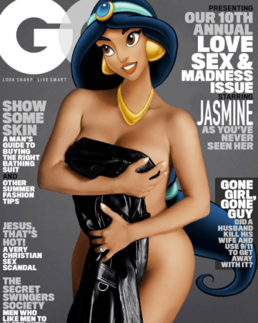 Jasmine hercegnő, mint Kim Kardashian a GQ címlapján, 2016. június.