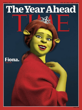 Fiona mint Adele a Time magazinban, 2016. április.