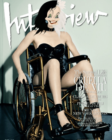Cruella de Vil, mint Kylie Jenner az Interjú magazin számára.