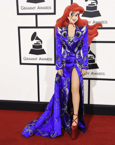 Ariel mint Lady Gaga a 2016 -os Grammy -díjátadón.