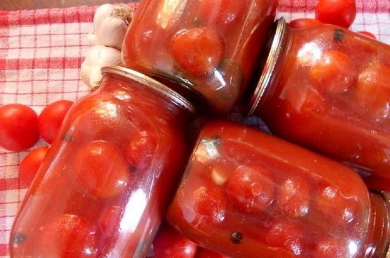 tomaten op eigen sap voor de winter