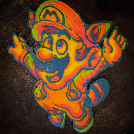Mario kész repülni a tányérjára.