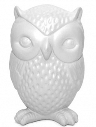Tilgjengelig på INKEDSHOP.COM: Ceramic Owl Coin Bank