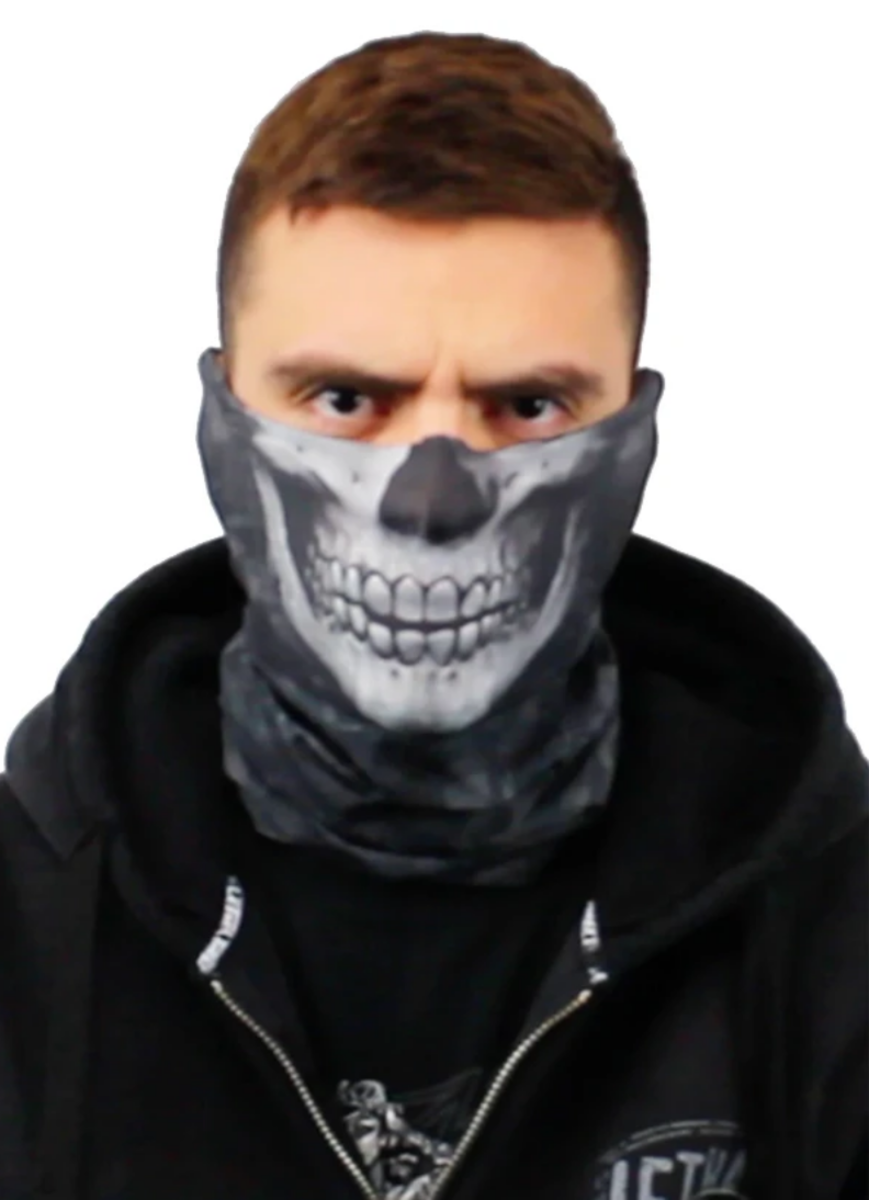 Black Skull Face Mask av Lethal Threat