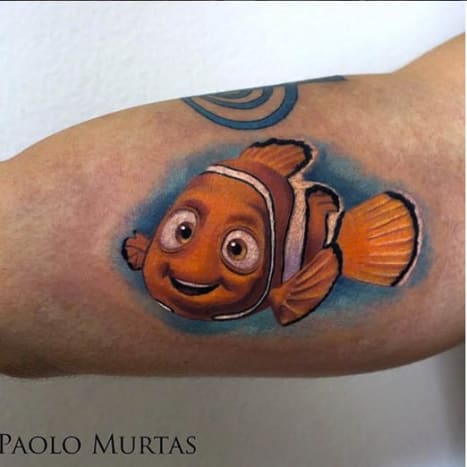 Tudod, hogy bárhol is van Dory, Nemo nincs messze lemaradva. Paolo Murtas tetoválása