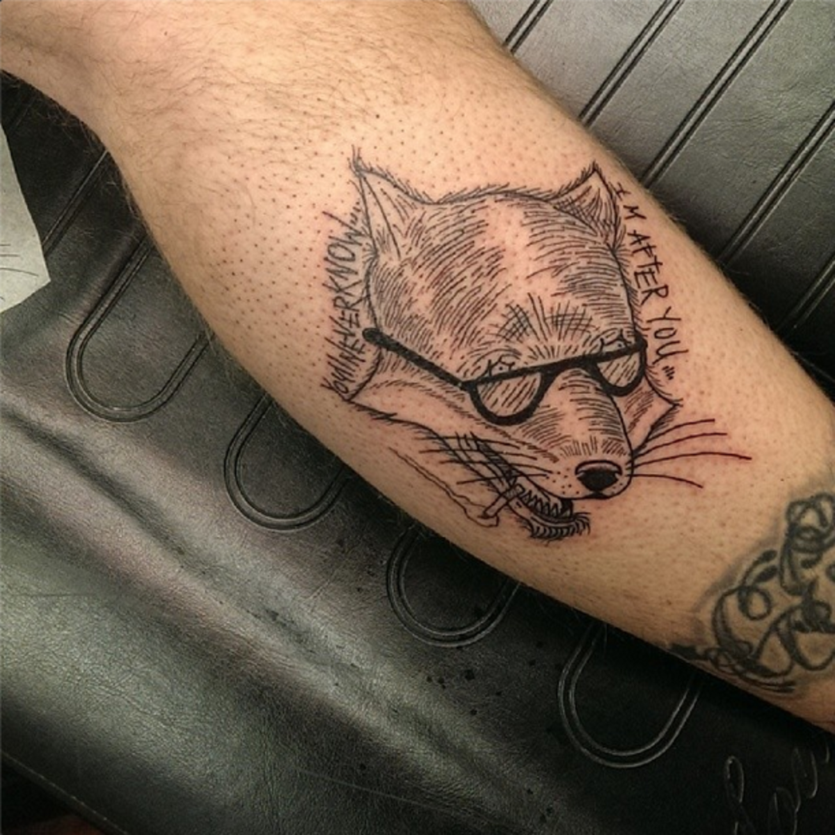 Jordan Pundik róka tetoválása