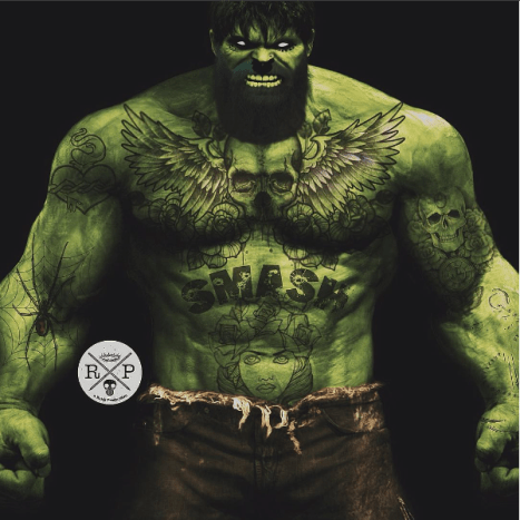 Design av Ephrem Rokk. Dette er den sykeste gjengivelsen av Hulken du noen gang vil se på. Dette er ikke til debatt.