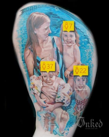 Itt arra gondoltunk, hogy Megan Jean Morris gyermekeket ábrázoló portrét tetovált. Csak remélni tudjuk, hogy 37 évesen feleannyira jól fogunk kinézni.