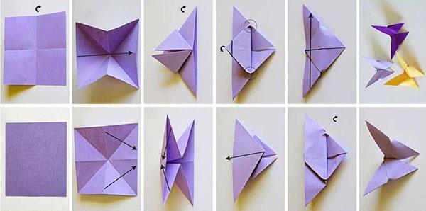 origami vlinders