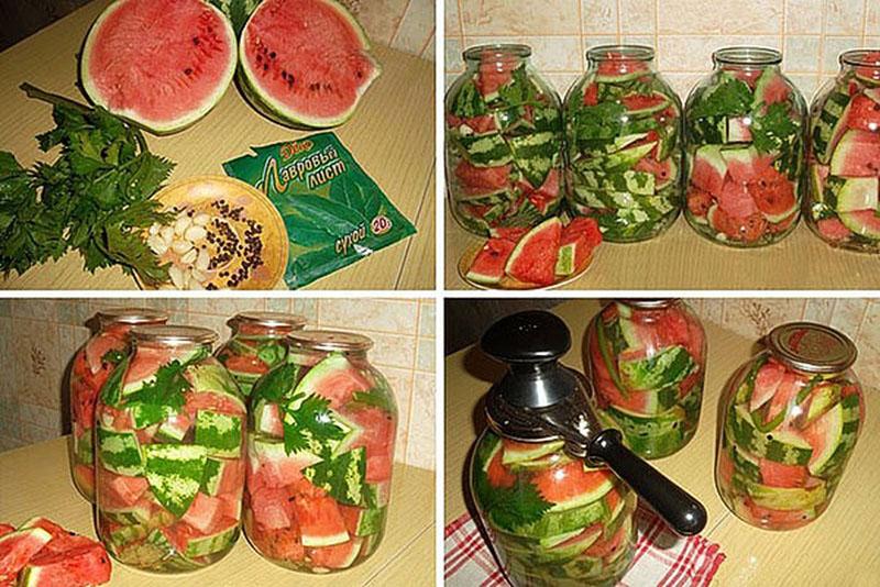 eenvoudige recepten voor watermeloenen voor de winter in potten