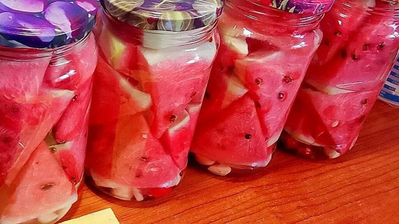 watermeloenen met honing