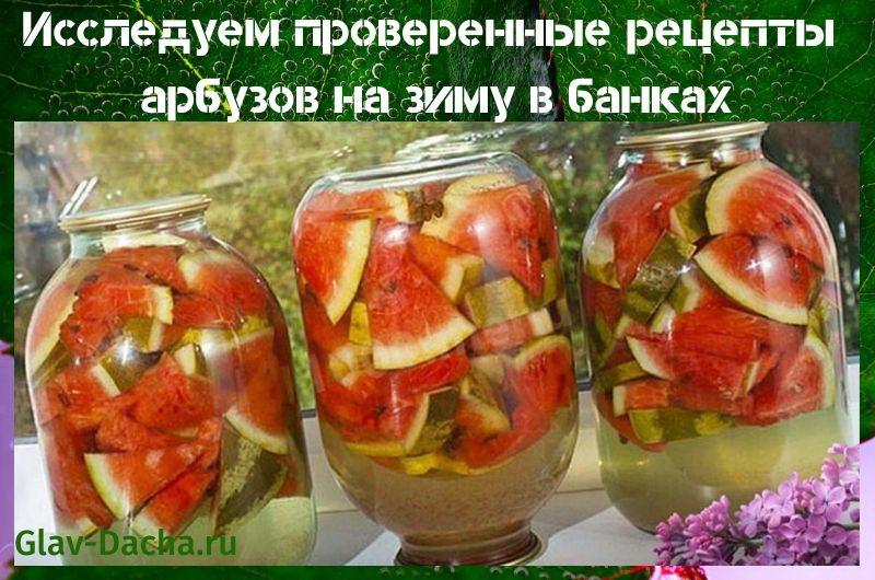 recepten voor watermeloenen voor de winter in potten