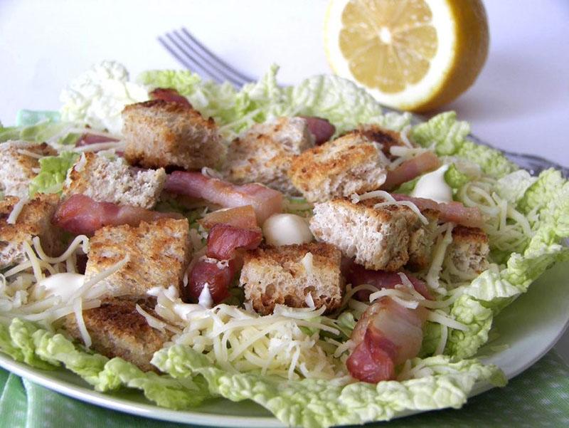 recepti za jela sa salatom od slanine