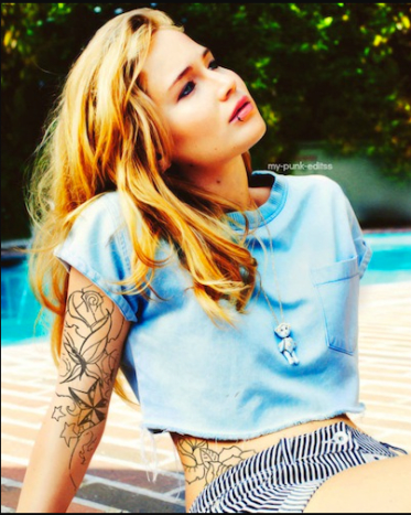 Jennifer Lawrence tetoválás