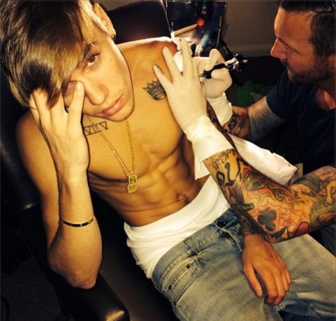 Justin Bieber néhány éve tetovált Ausztráliában, ahol a legutóbbi tetoválásait is elkészítette. Fotó: Justin Bieber/Instagram