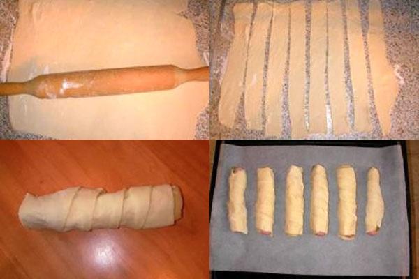 stadia van het maken van hotdogs