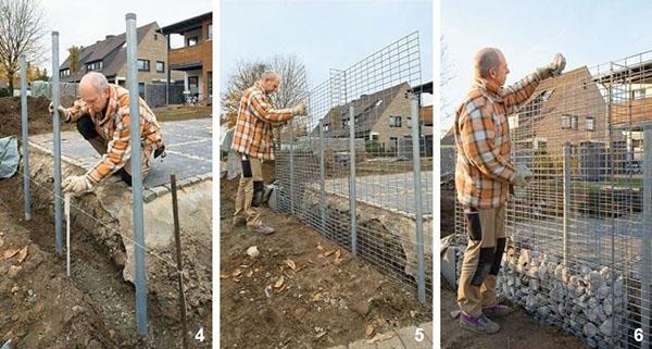 postupak podizanja ograde od gabiona
