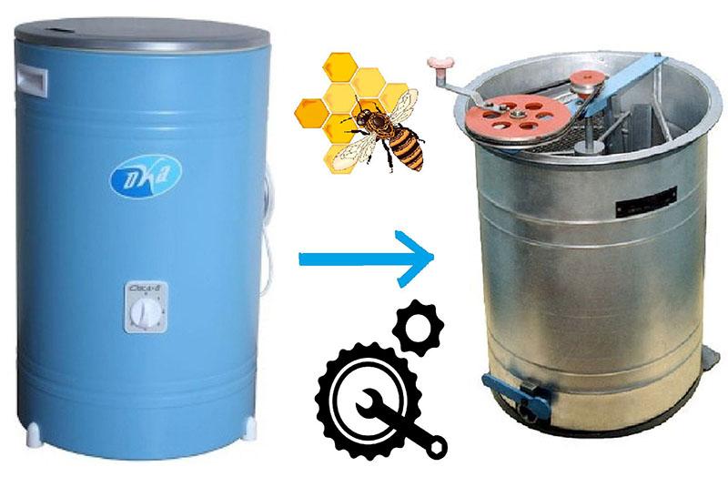 hoe maak je een doe-het-zelf honingextractor uit een wasmachine?