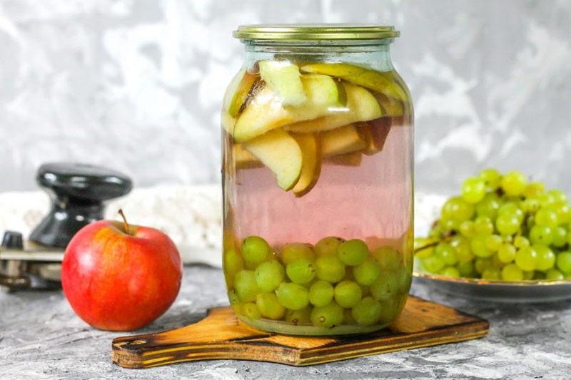 kako skuhati kompot od jabuka i grožđa