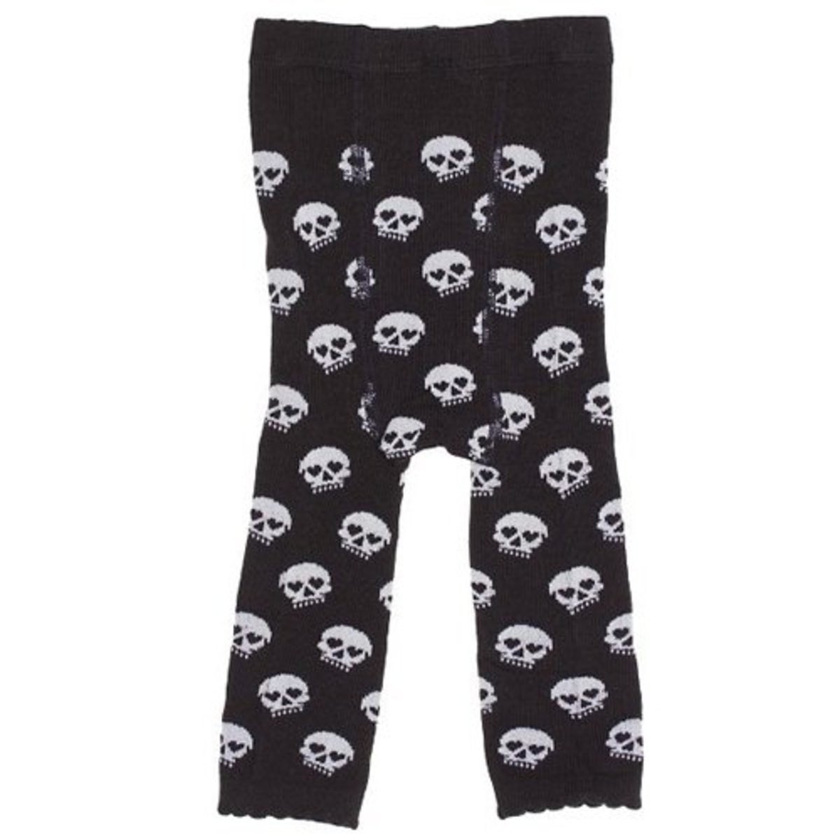 Skull Baby Leggings Black White by Sourpuss Clothing