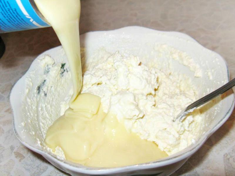 mix kwark met gecondenseerde melk