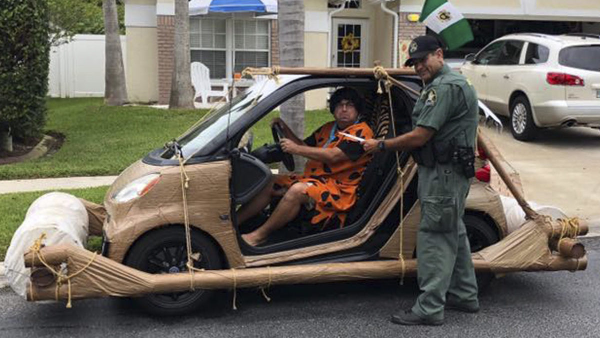 Fred Flintstone Pulled Over Pasco County_1542038565918.jpg_13910857_ver1.0_1280_720